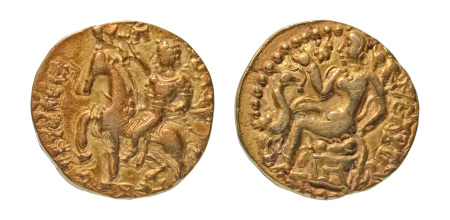 Stamp of Coins » Gupta Gupta Empire, Kumaragupta I, c. 415-455, AV dinar, 7.98 g. Horseman