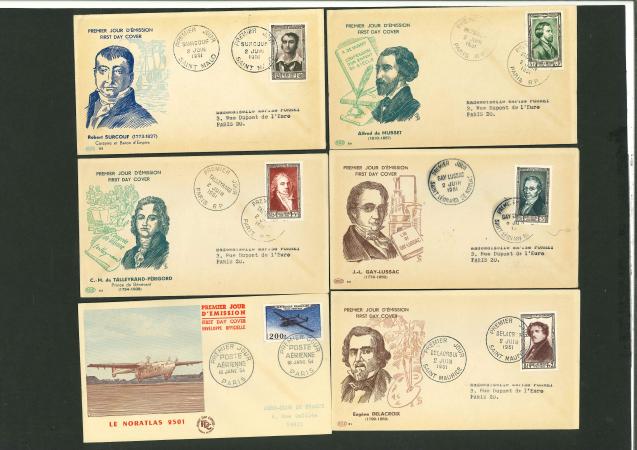 Stamp of France » Collections 1951-1958, bel ensemble de 18 bonnes enveloppes FDC