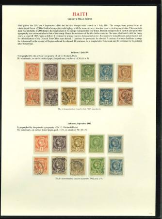 Stamp of Haiti » Liberty Heads Haiti (Liberty Head) 1881-87 mint and used collection