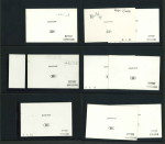 Stamp of Mauritius » Later Issues 1921-34 issue group of 14 De La Rue die proofs of the value tablet and name in black on glazed cards