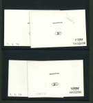 Stamp of Mauritius » Later Issues 1921-34 issue group of 14 De La Rue die proofs of the value tablet and name in black on glazed cards