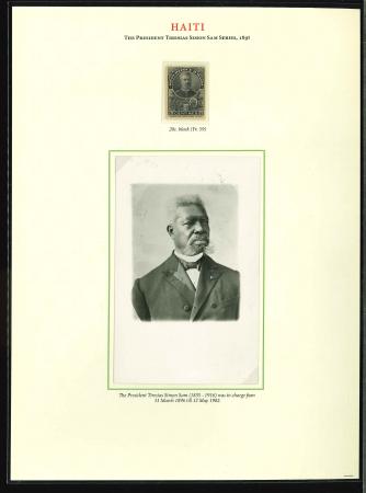 Stamp of Haiti » Later Issues Haiti 1898-99 President Simon Sam and Palm Trees