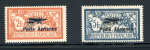 Stamp of France » Poste Aérienne 1927, Merson PA Y&T n°1 et 2 surchargés pour la Poste