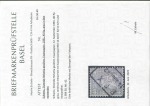 Stamp of Switzerland / Schweiz » Sitzende Helvetia Gezaehnt » Briefmarken 1881 Faserpapier 1882, 40 Rp. grau auf Faserpapier, zentrisch entwertet mit schwarzem Kastenstempel « BEX 14 AOUT 82 »