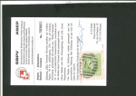 Stamp of Switzerland / Schweiz » Sitzende Helvetia Gezaehnt » Briefmarken 1862 1863, 40 Rp. grün auf kleinem Briefstück, zentrisch entwertet mit schwarzem « Killer-Stempel » von London East Central District