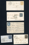 Stamp of France » Lettres Classiques Collections 1849-1876, Sélection de 5 lettres classiques composée