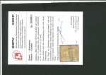 Stamp of Switzerland / Schweiz » Sitzende Helvetia Gezaehnt » Briefmarken 1862 1864, 1 Fr. golden, sauber entwertet mit schwarzem Stabstempel « AUBONNE »
