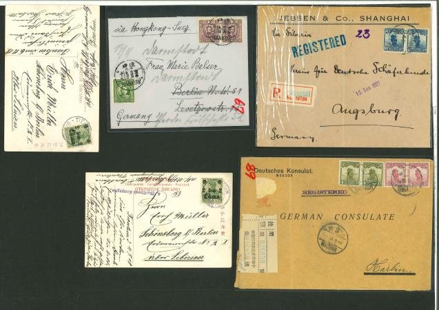 Stamp of China » Collections and Lots China 1900s to 1930s group of mail to Germany