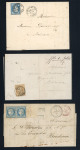Stamp of France » Lettres Classiques Collections 1864-1876, sélection de 5 lettres avec oblitérations