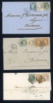 Stamp of France » Lettres Classiques Collections 1871, 3 lettres avec affranchissements de septembre