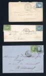 Stamp of France » Lettres Classiques Collections 1862-1877, lot de 11 lettres classiques avec oblitérations