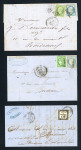Stamp of France » Lettres Classiques Collections 1862-1877, lot de 11 lettres classiques avec oblitérations
