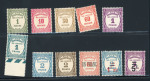 Stamp of France » Timbres-Taxe 1908-1931, lot de timbres-taxe constitué de onze bonnes
