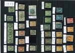 Stamp of France » Collections 1862-1870, sur 3 plaquettes, ensemble d'une quarantaine