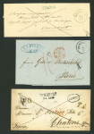 Stamp of Romania » Austrian Levant Post Offices 1855-70, group of five stampless covers