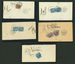 Stamp of Persia » Indian Postal Agencies in Persia Bushire: 1882-1900, An attractive group of 5 covers