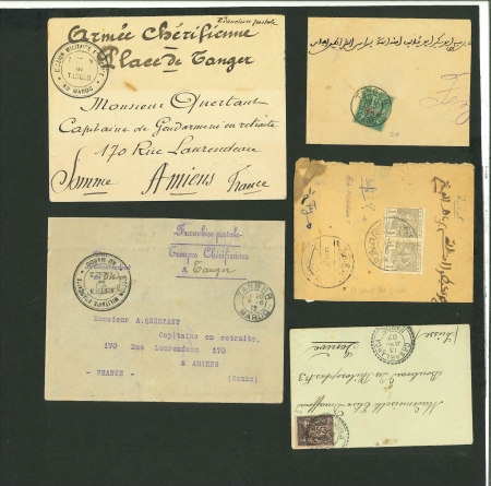 Stamp of Colonies françaises » Maroc 1836-1914, bel ensemble de huit lettres très intéressantes