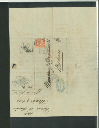 Stamp of Large Lots and Collections 1854-85, small group of correspondence of 25 covers to Bordeaux in France, with better covers from Belgium