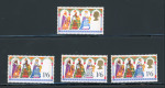Stamp of Great Britain » Queen Elizabeth II 1969 Christmas 1s6d group of three modern errors, incl. deep slate (value etc.) omitted