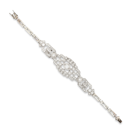 Stamp of Feldman International Auctions Bracelet Art Déco diamants
