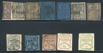 Stamp of Italian States » Parma 1852- 1859, group of twelve classic mint and used stamps