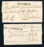 Stamp of Ireland » Postal History (Arranged alphabetically by County) Donegal - Ballyshannon: 1764-71 Two folded covers sent
