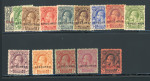 Stamp of Turks and Caicos Islands 1922 Wmk Script CA set of 14 values to 3s mint overprinted SPECIMEN