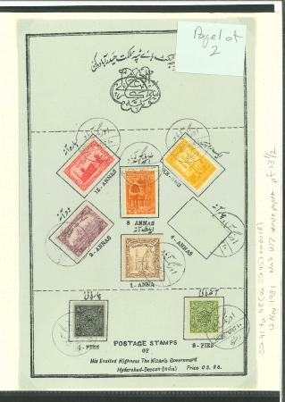 Stamp of Indian States » Hyderabad 1931 Hyderabad Pictorial set on presentation souvenir
