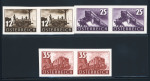 Stamp of Austria » 1st. Republic Austria Österreich 1937 100 Jahre Eisenbahn in UNGEZÄHNTEN Paaren postfr.