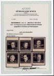 Stamp of Austria » 1st. Republic Austria Österreich 1936 Erfinder kpl. Schwarzdrucke auf Karton