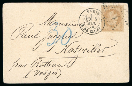 Stamp of France » Ballons Montés 1870, Carte par Ballon Monté "La Ville de Chateaudun"