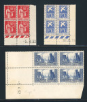Stamp of France » Émissions à partir de 1900 1932-1934, lot de 3 bons coins datés avec Paix Y&T