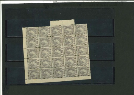 Stamp of Colonies françaises » Monaco 1885, Prince Charles III Y&T n° 2 en bloc de 25 timbres