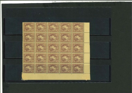 Stamp of Colonies françaises » Monaco 1885, Prince Charles III Y&T n° 4 en bloc de 25 timbres