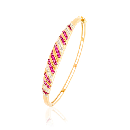 Stamp of Feldman International Auctions Bracelet rubis et diamants
