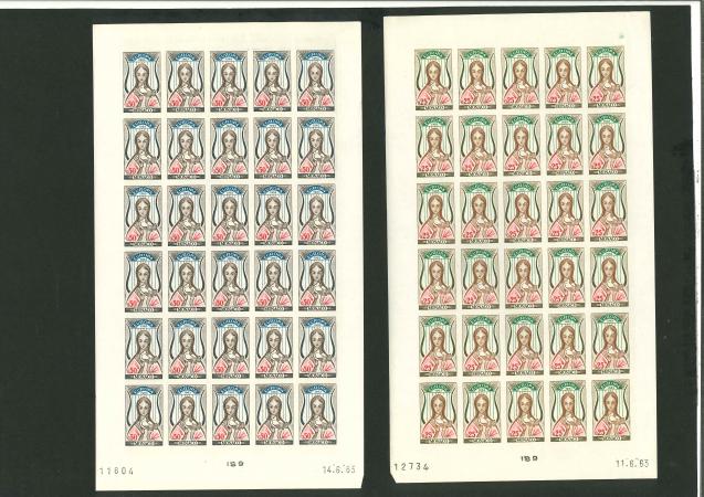 Stamp of Colonies françaises » Monaco 1963, Europa Y&T n° 618/619 en feuilles entières de
