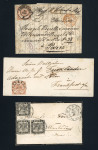 Stamp of German States » Baden Baden 1860s group of seven covers