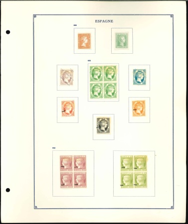 Stamp of Spain Spain group of seven pages from Fournier forgery album