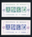 Stamp of Colonies françaises » Monaco 1985, ensemble de 2 blocs "Centenaire du 1er timbre"