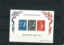 Stamp of Colonies françaises » Monaco 1989-1992, bel ensemble de 6 épreuves de luxe des blocs