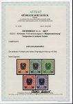 Stamp of Austria » Deutsch-Österreich Austria Österreich 1920-21 Wappenserie 10K in 5 verschiedenen Farbproben, *