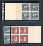 Stamp of Bosnia and Herzegovina » Austrian Post Offices Bosnien-Herzegowina 1906, Landschaftsbilder blocks m. Plattennummern