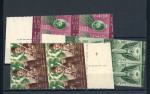 Stamp of Egypt » Commemoratives 1951 Abrogation of the Anglo-Egyptian Treaty mint nh set of 3 in blocks of four showing Royal oblique perforations