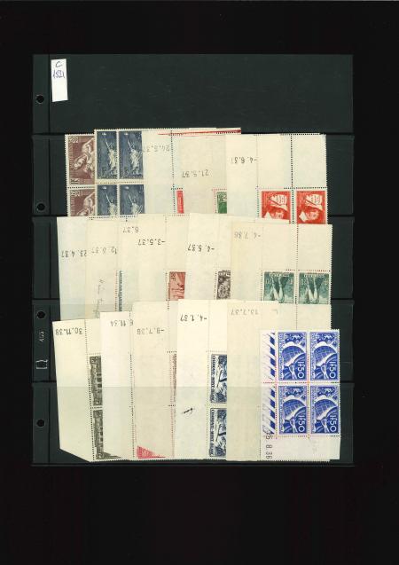 Stamp of France » Collections 1934-1940, très joli lot d'une soixantaine de blocs