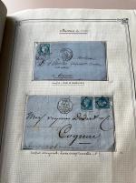 Stamp of France » Collections 1853-1873, dans un gros classeur, très belle étude