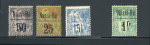 Stamp of Colonies françaises » Nossi-Bé 1893, Y&T n° 19-22, les n° 19-21 neufs * (le n ° 21