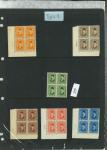 Stamp of Egypt » 1922-1936 King Fouad I Definitives » Issued Stamps 1927 Second Portrait Issue type I group of six mint control blocks of four with 1m, 2m, 3m pale brown, 5m, 10m pale rose-red and 15m