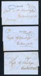 Stamp of Romania » Austrian Levant Post Offices 1861/63 Lot of prepaid sent from Galati to Constantinople, different rates