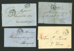 Stamp of Romania » Austrian Levant Post Offices 1858-1863  6 letters sent from Bucharest to France; Italy; Turkey; Austria; Germany, Serbia