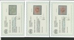 Stamp of Romania » Austrian Levant Post Offices » D.D.S.G. Post Offices DDSG lot of 3 stamps on small fragments with Oltenitza and Calafat postmarks